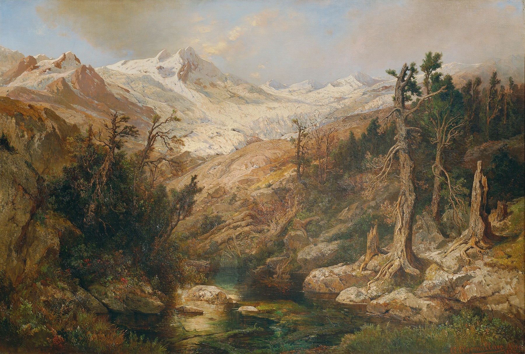 Rauriser Goldberggletscher, by Adolf Obermüllner, public domain