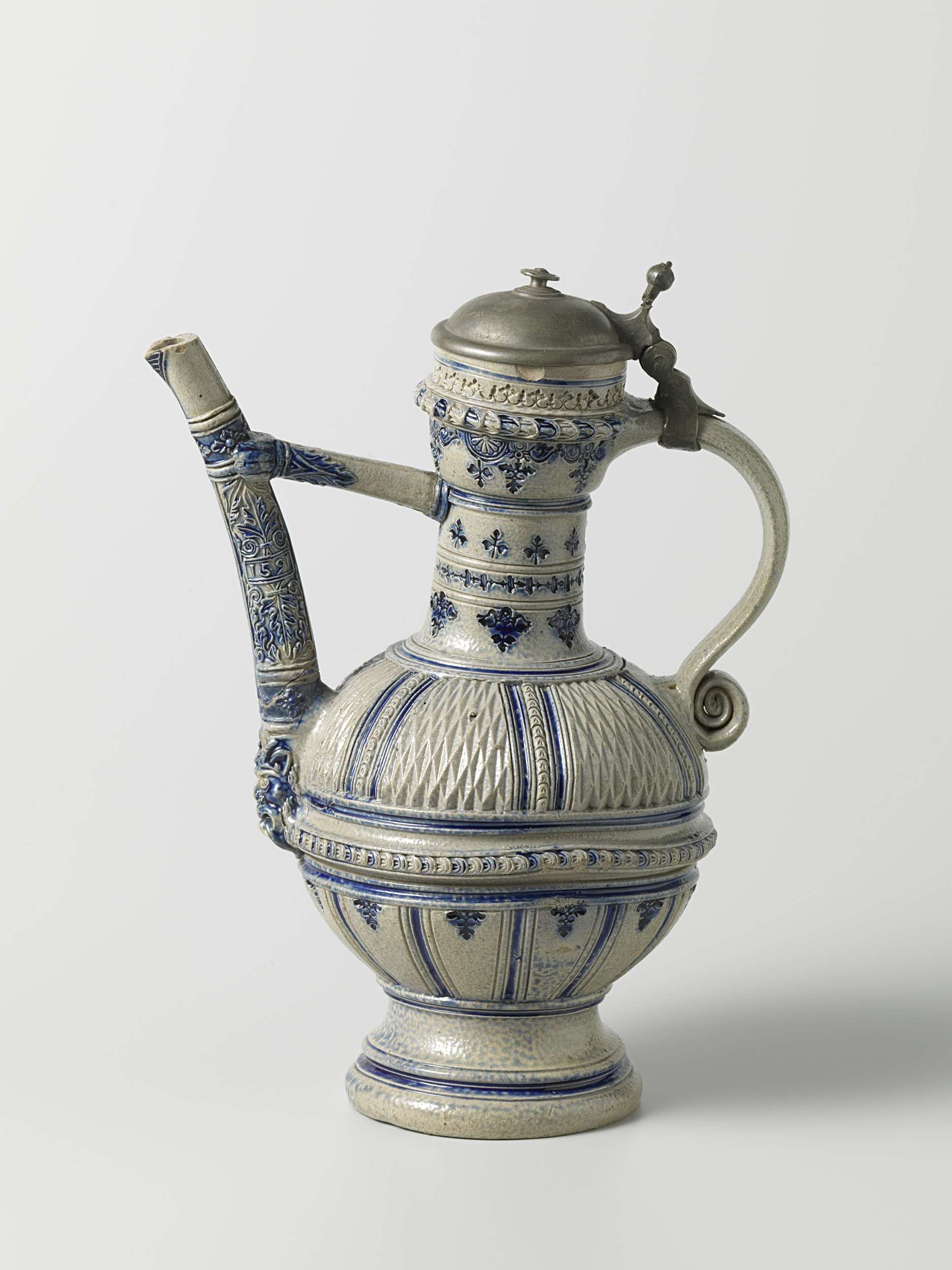 Spouted jug, Dutch Golden Age, unknown artist, ceramics