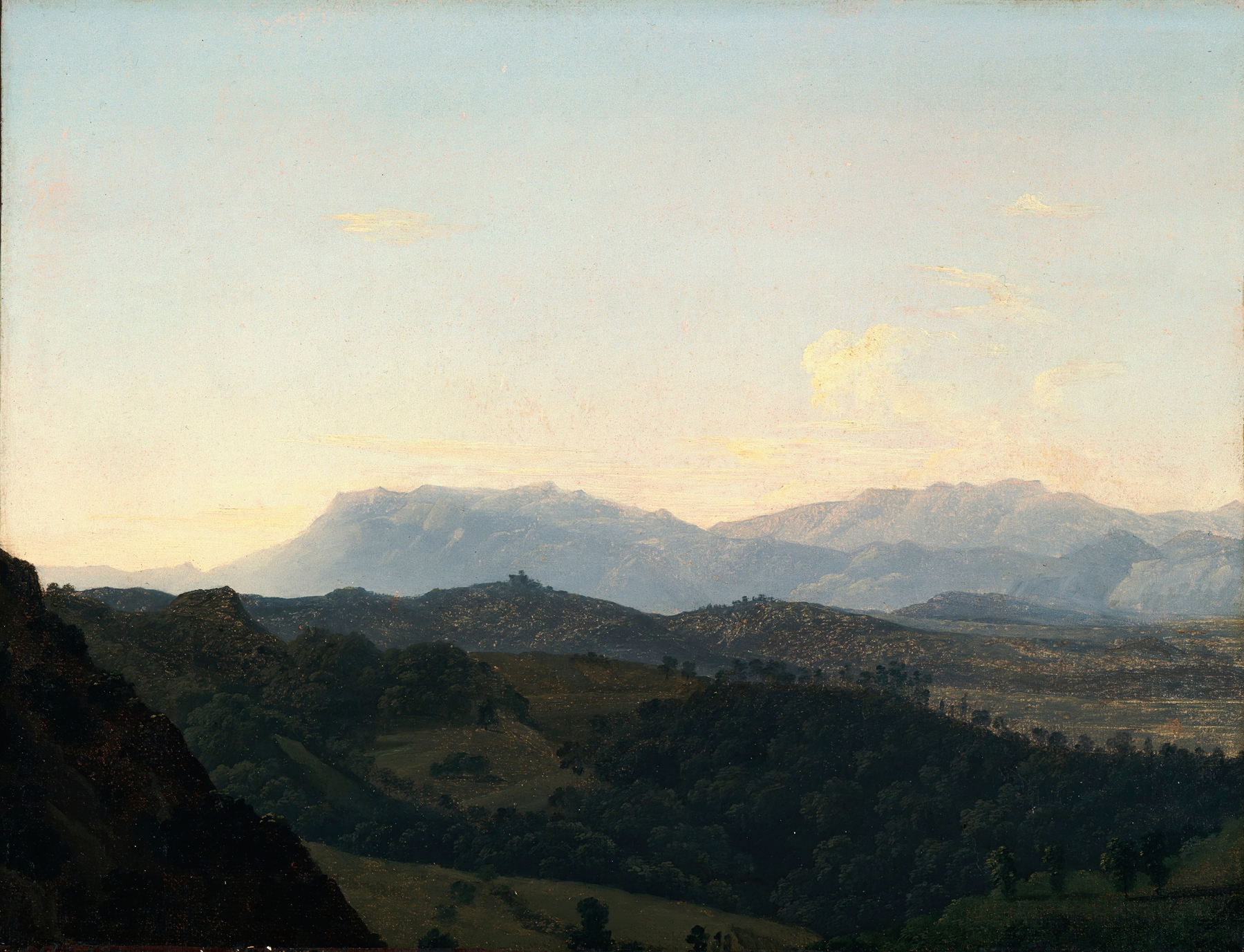 Landscape of the Sabine Mountains by Jean-Joseph-Xavier Bidauld, oil painting