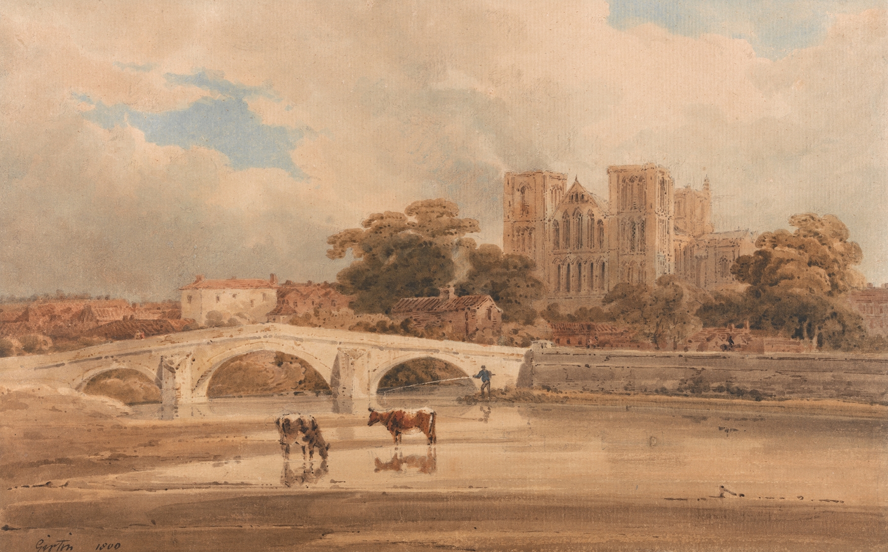 Ripon Minster, Yorkshire, by Thomas Girtin, public domain