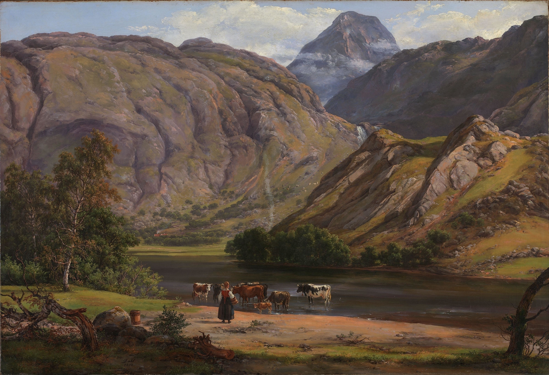 Isdalen at Svartediket near Bergen, by Johan Christian Dahl, public domain