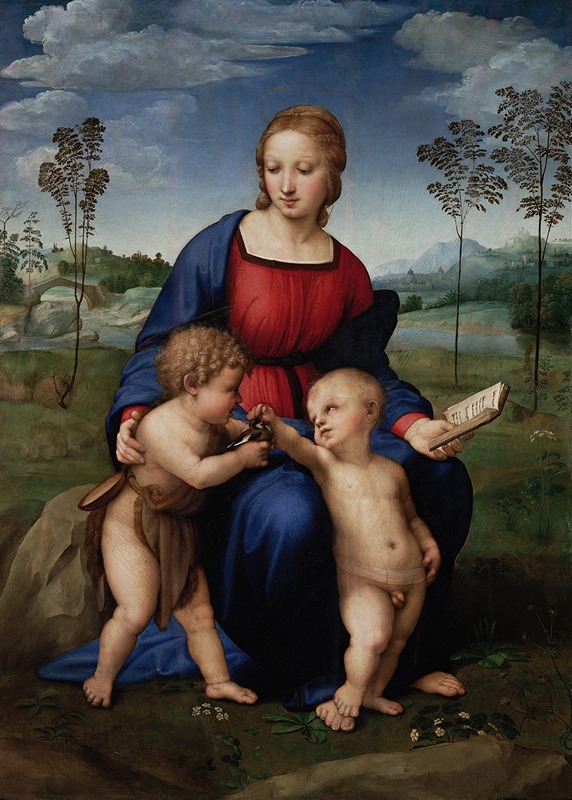 Raphael's 'Madonna Del Cardellino' features the Virgin Mary with the Christ Child and Saint John.