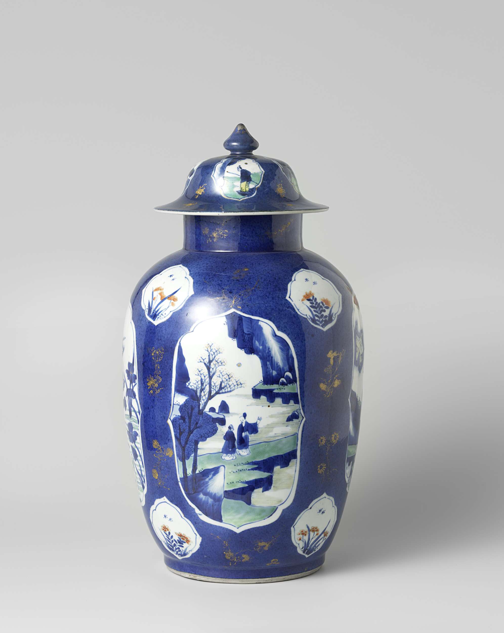 Ovoid jar with landscapes and antiquities, ceramic, unknown artist