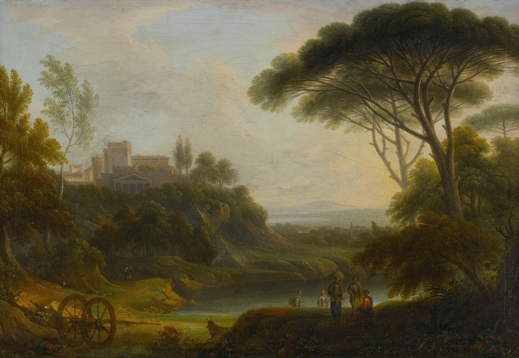 Italianate Landscape With A Villa On A Promontory In The Distance, by Hendrik Frans Van Lint, public domain