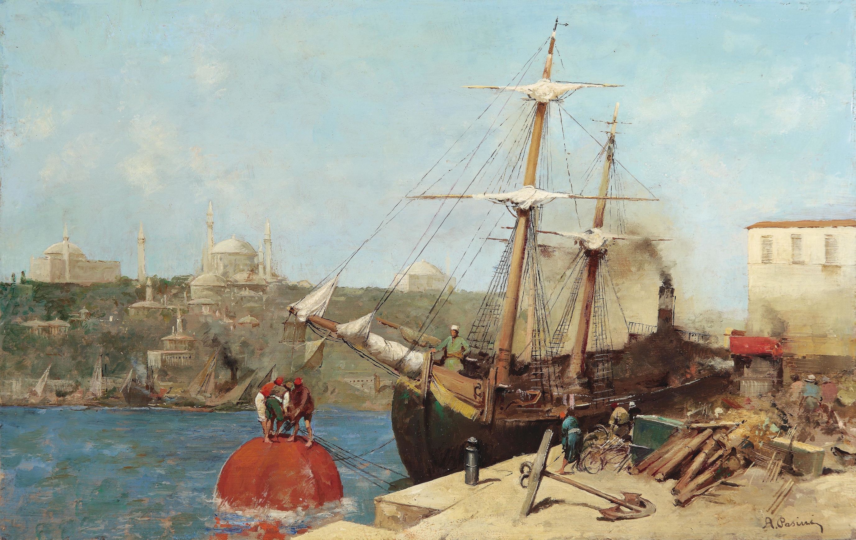 Am Goldenen Horn, by Alberto Pasini, public domain