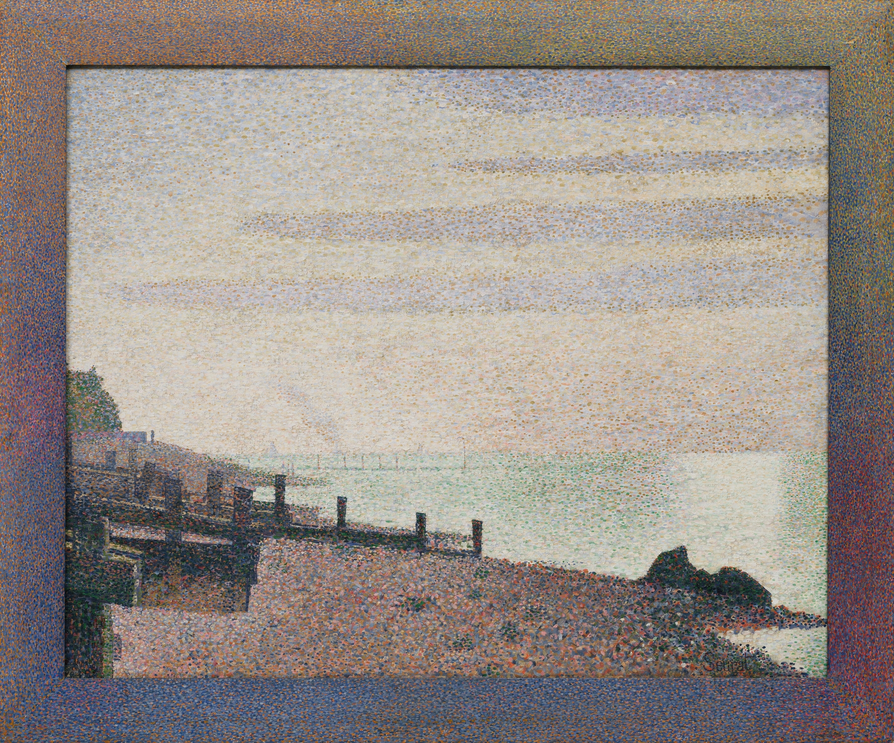 Evening, Honfleur, by Georges Seurat, public domain
