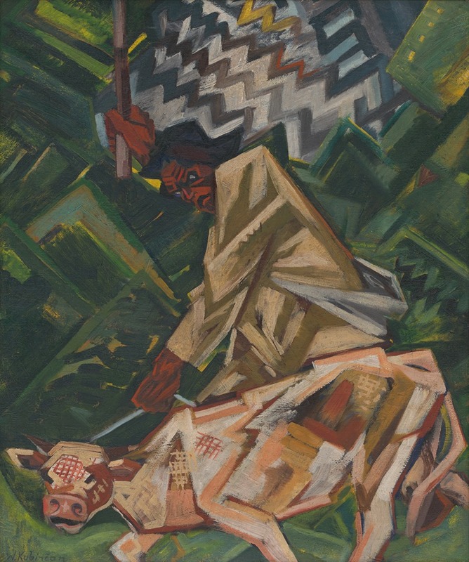 A painting titled 'Protiveň' by Arnold Peter Weisz-Kubínčan.