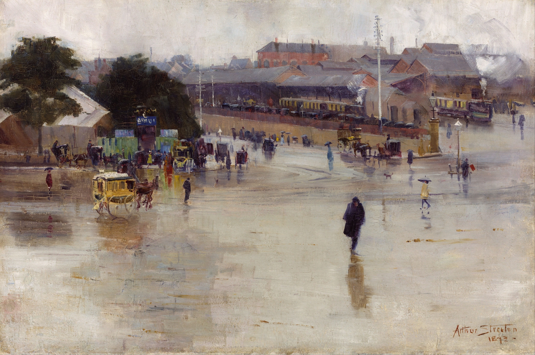 The railway station, Redfern, by Arthur Streeton, public domain