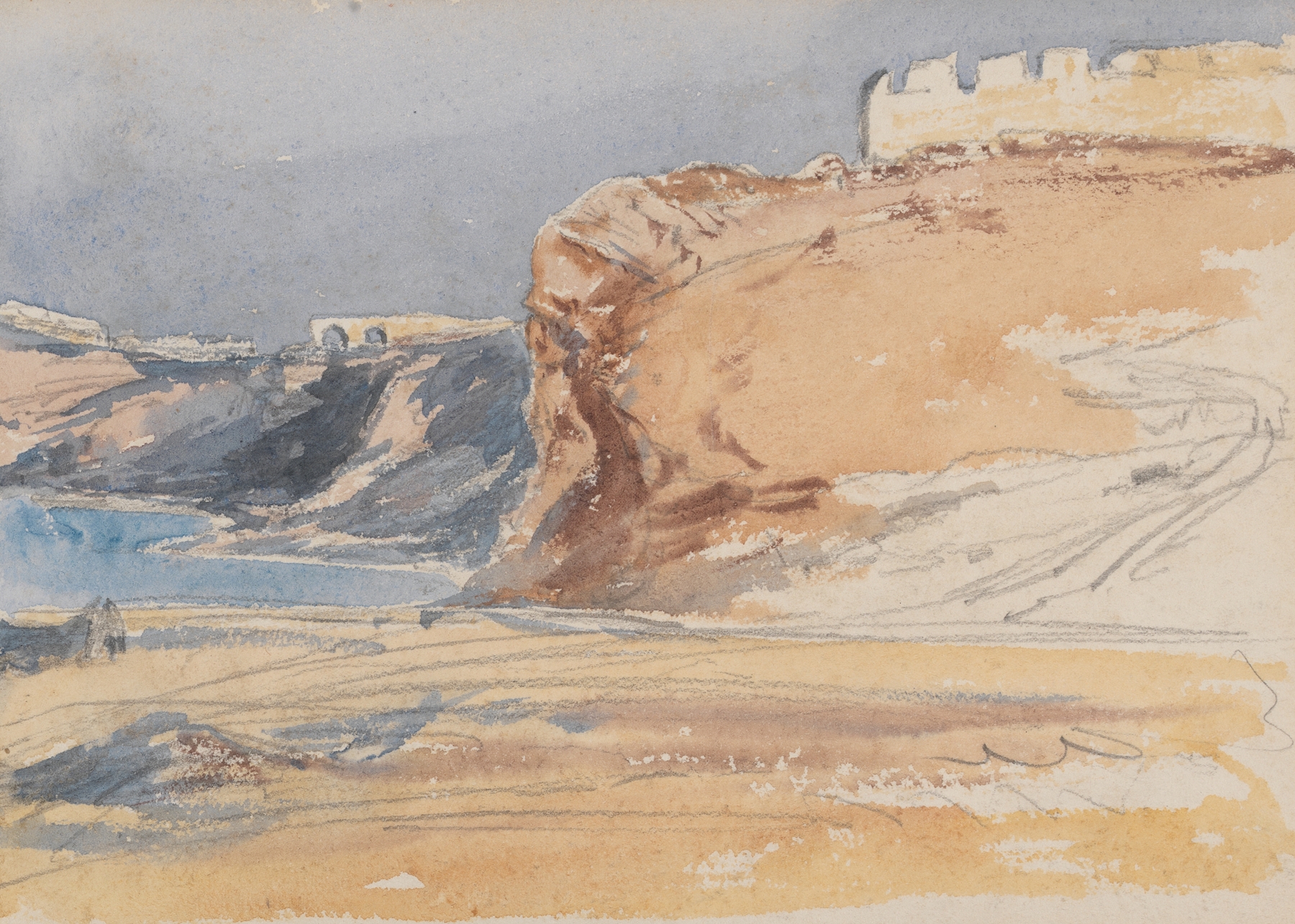 Drawing by Barbara Bodichon, depicting soft light and longing in a sketch.