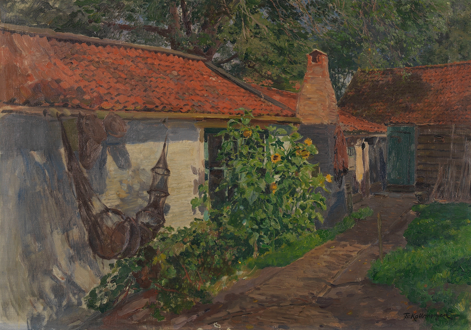Fischerkate, by Friedrich Kallmorgen, public domain