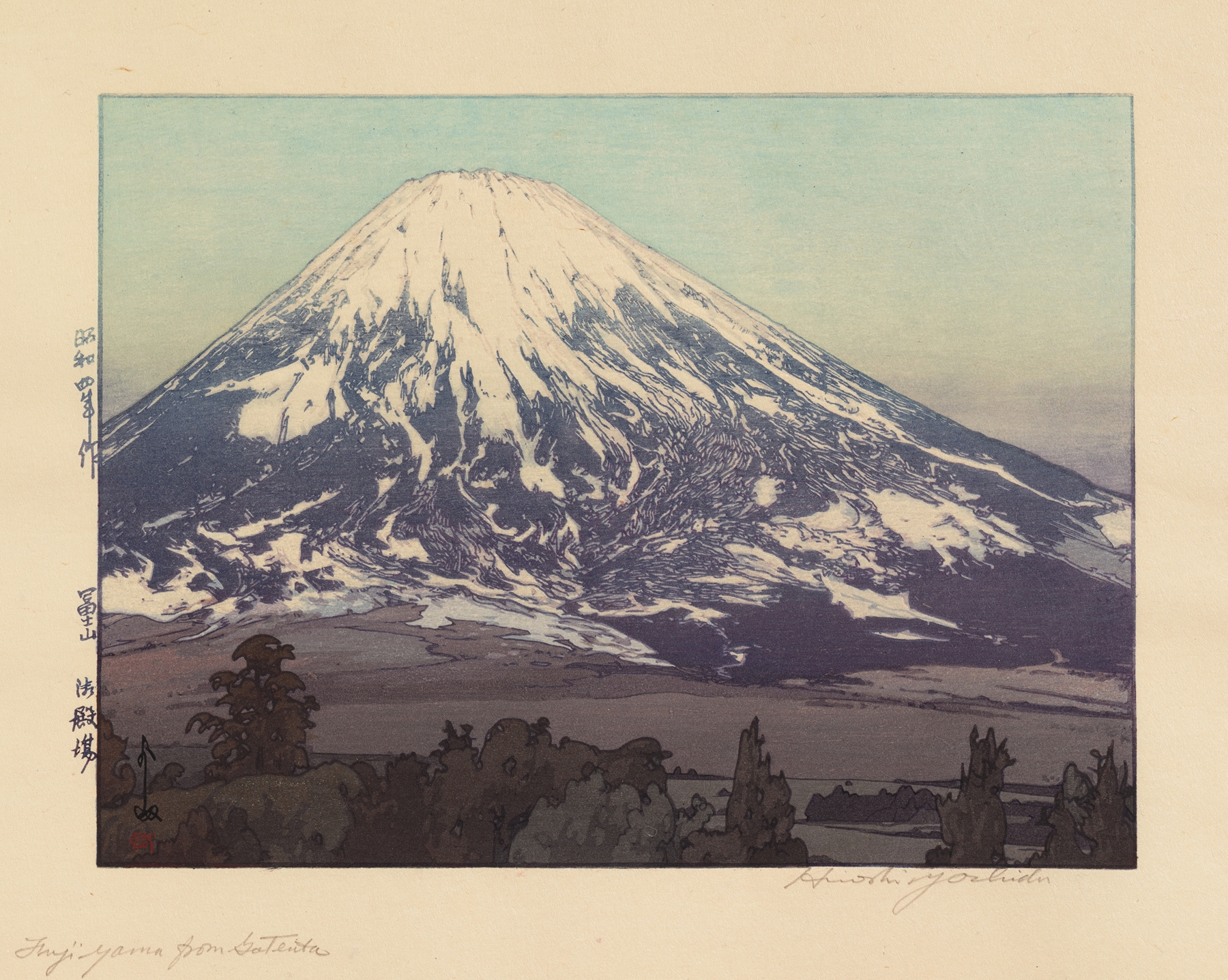 Fujiyama from Gotemba, by Yoshida Hiroshi, public domain