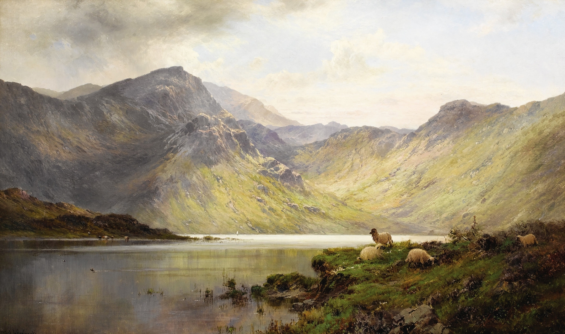 Loch Lomond and Loch Katrine, by Alfred de Bréanski, public domain