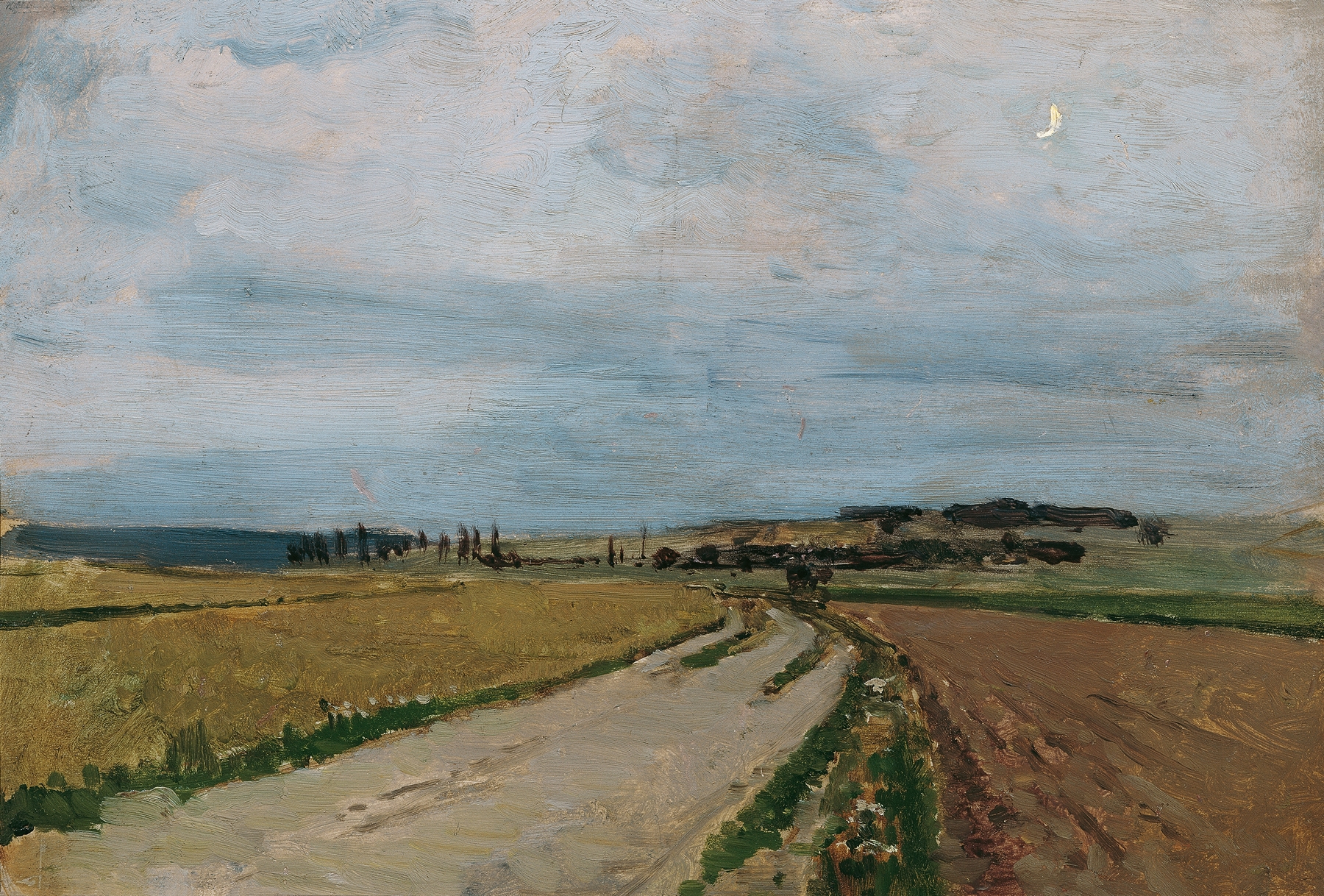 Stimmungsstudie Abend, Michelhausen (Plankenberg), by Carl Moll, public domain