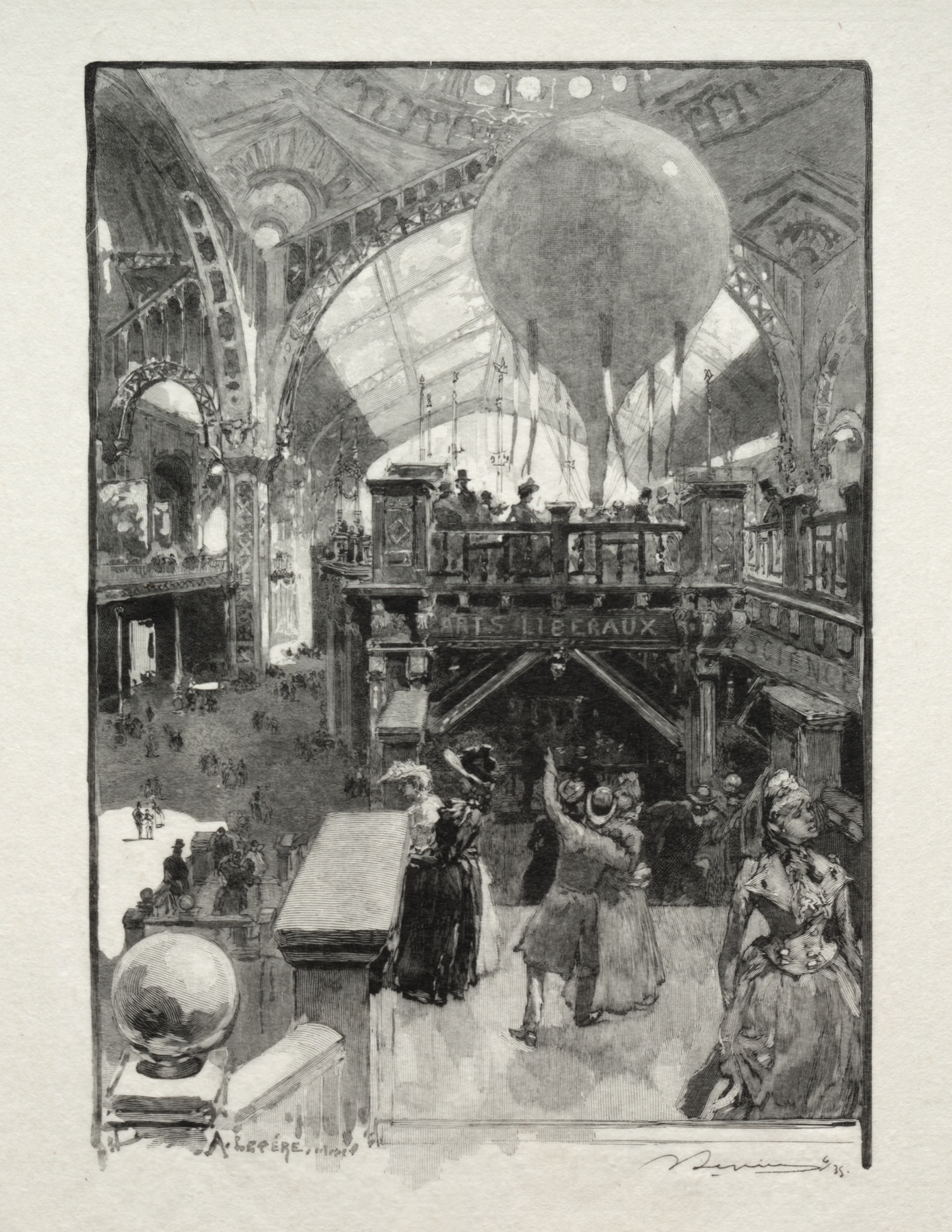 Le Palais des Arts Liberaux, Intèrieur, by Auguste Louis Lepère, public domain