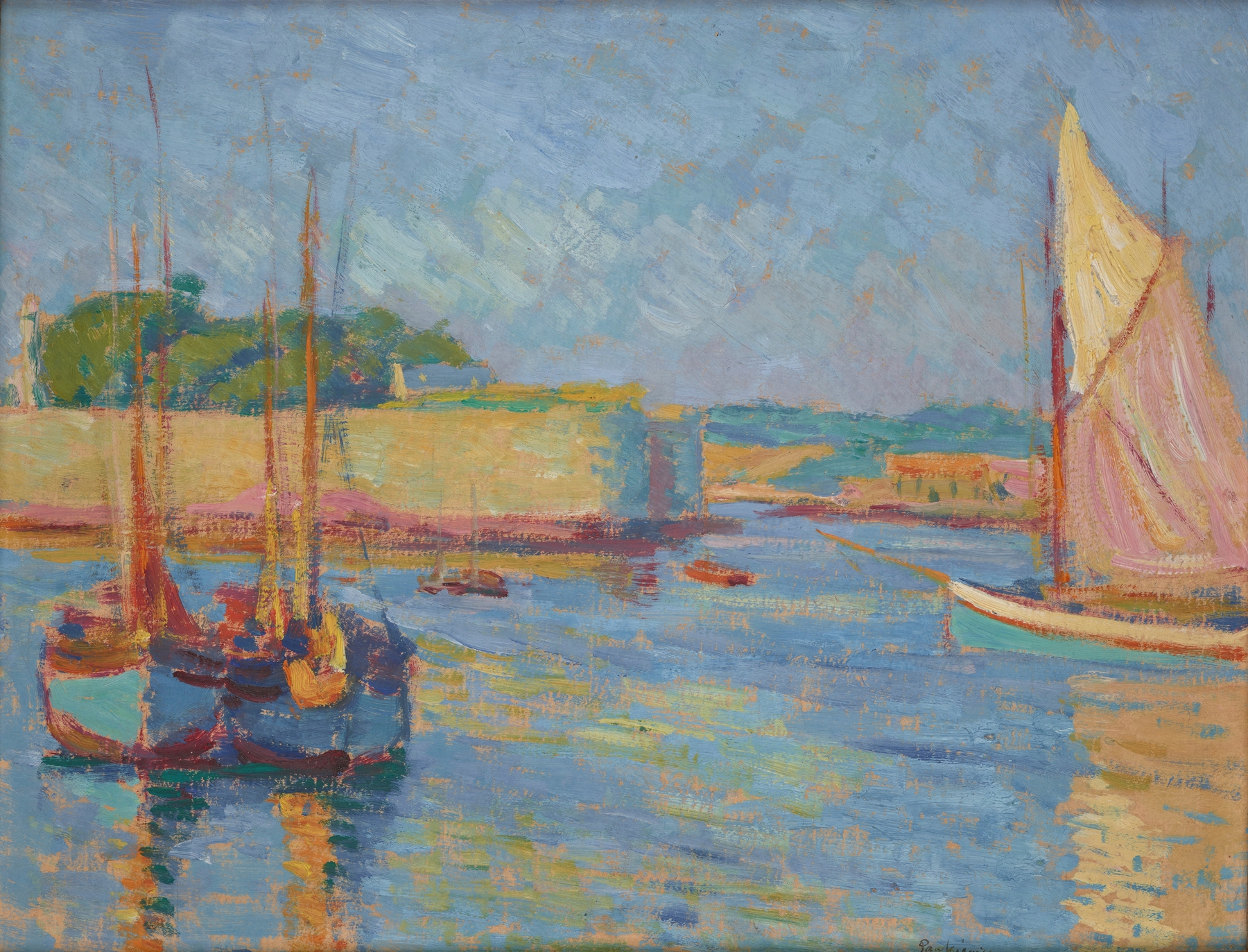 Harbour at Concarneau, by Józef Pankiewicz, public domain