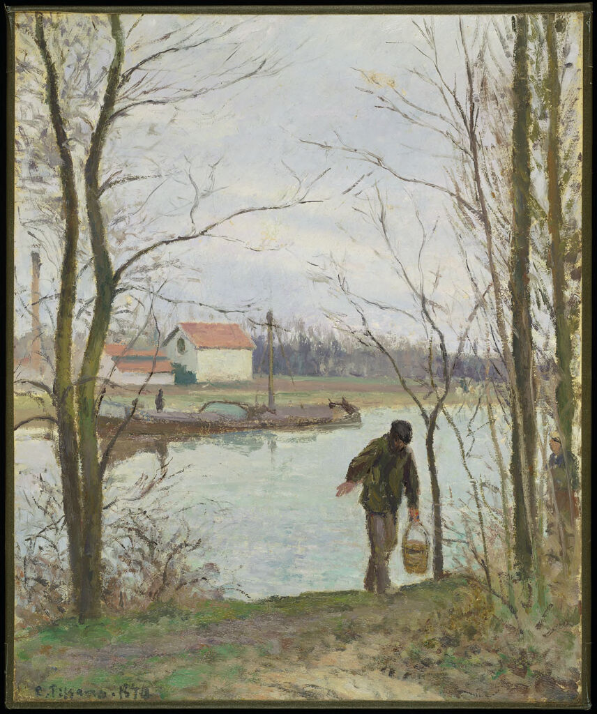 Banks of the Oise, by Camille Pissarro, public domain