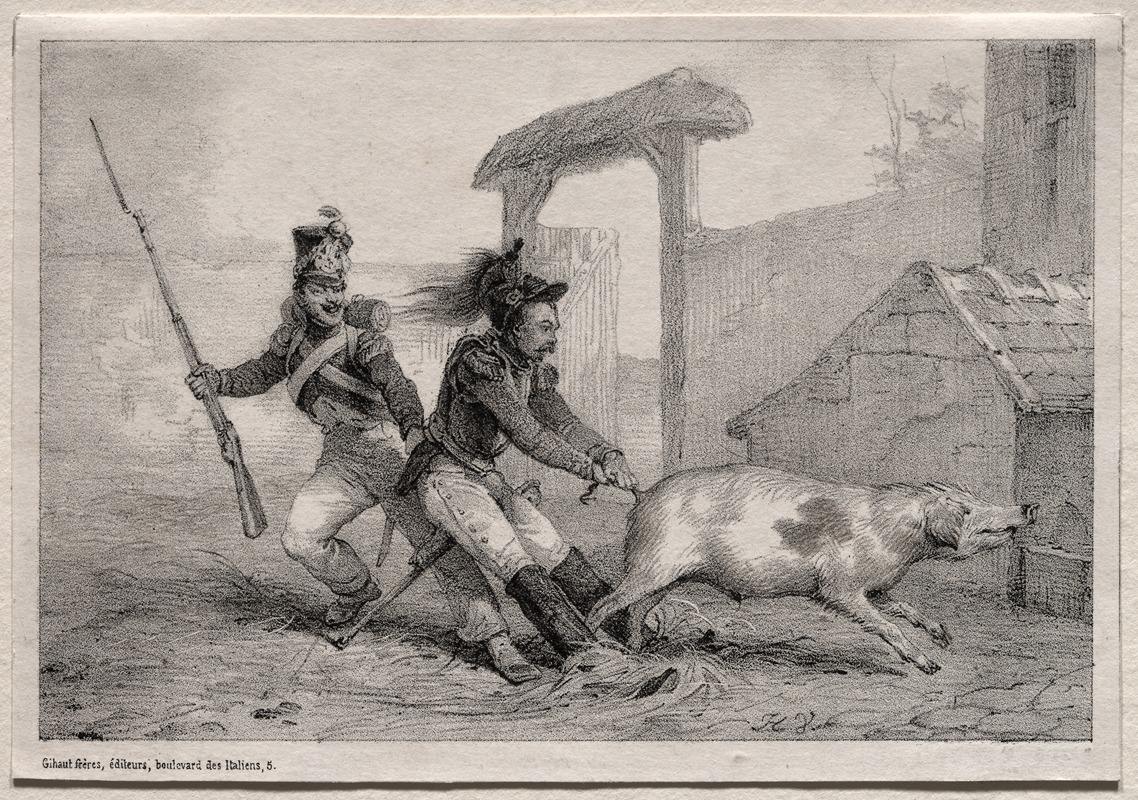 A dramatic scene depicting marauders in action.