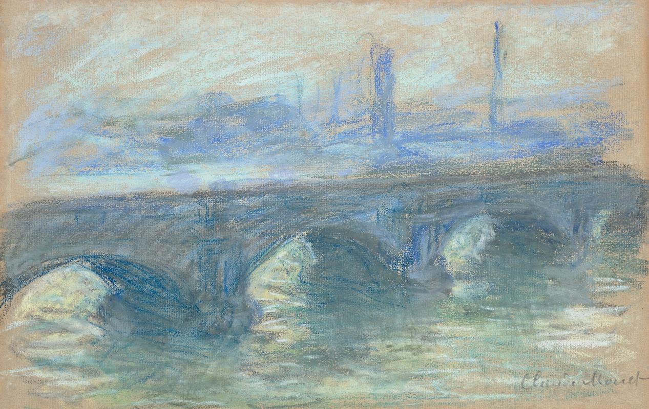Claude Monet's 'Waterloo Bridge' captures the iconic bridge in soft, atmospheric colors.