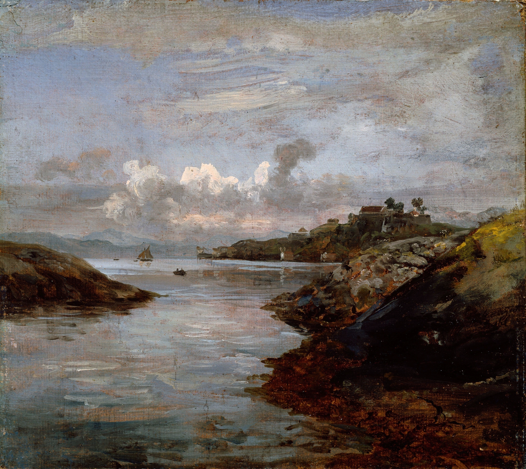 Fredriksberg Fortifications on Nordnes, oil on canvas by Johan Christian Dahl