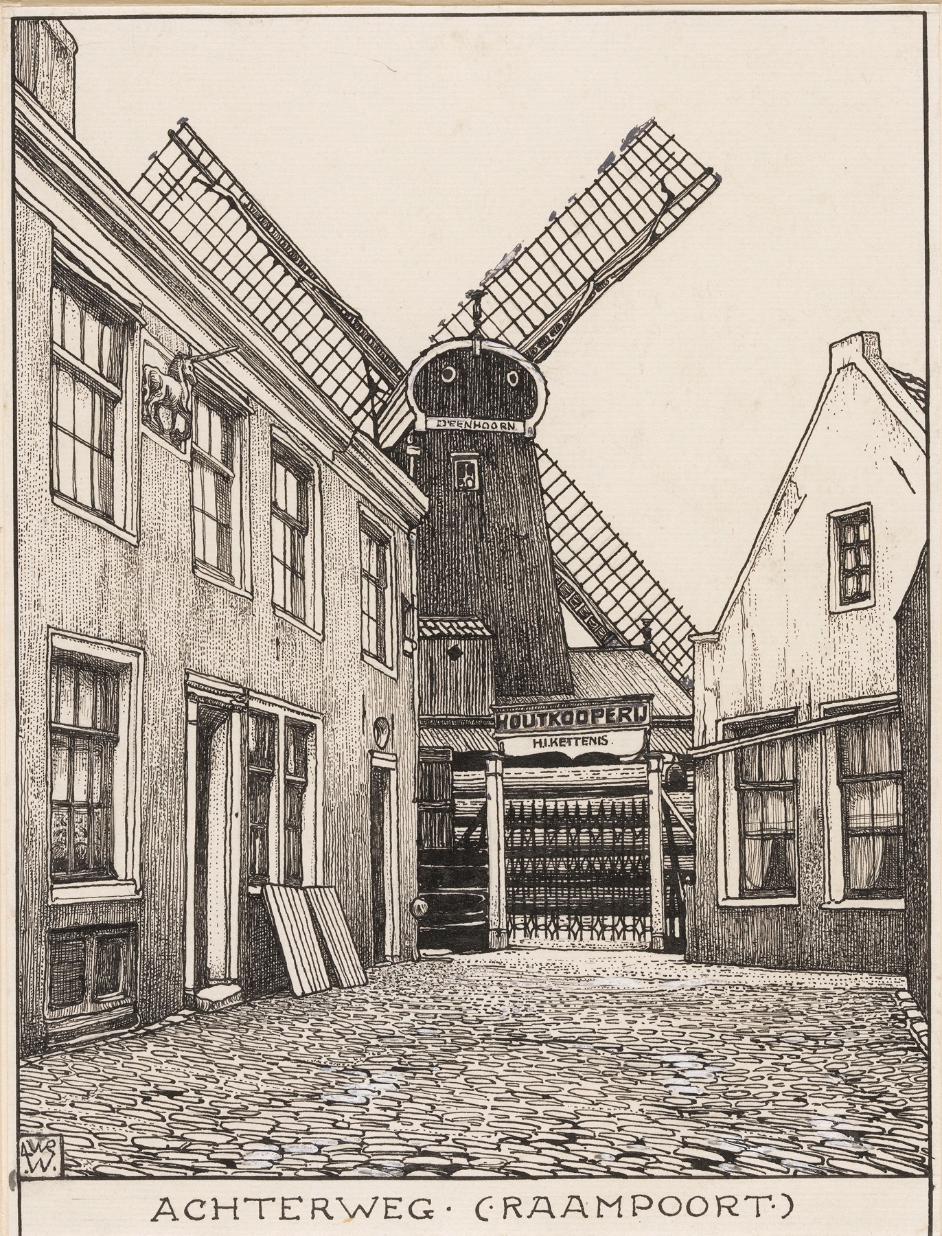 De Achterweg, Raampoort te Amsterdam, by Willem Wenckebach, public domain