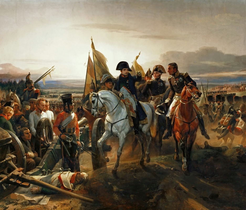 A historical painting depicting the Battle of Friedland by Horace Vernet.