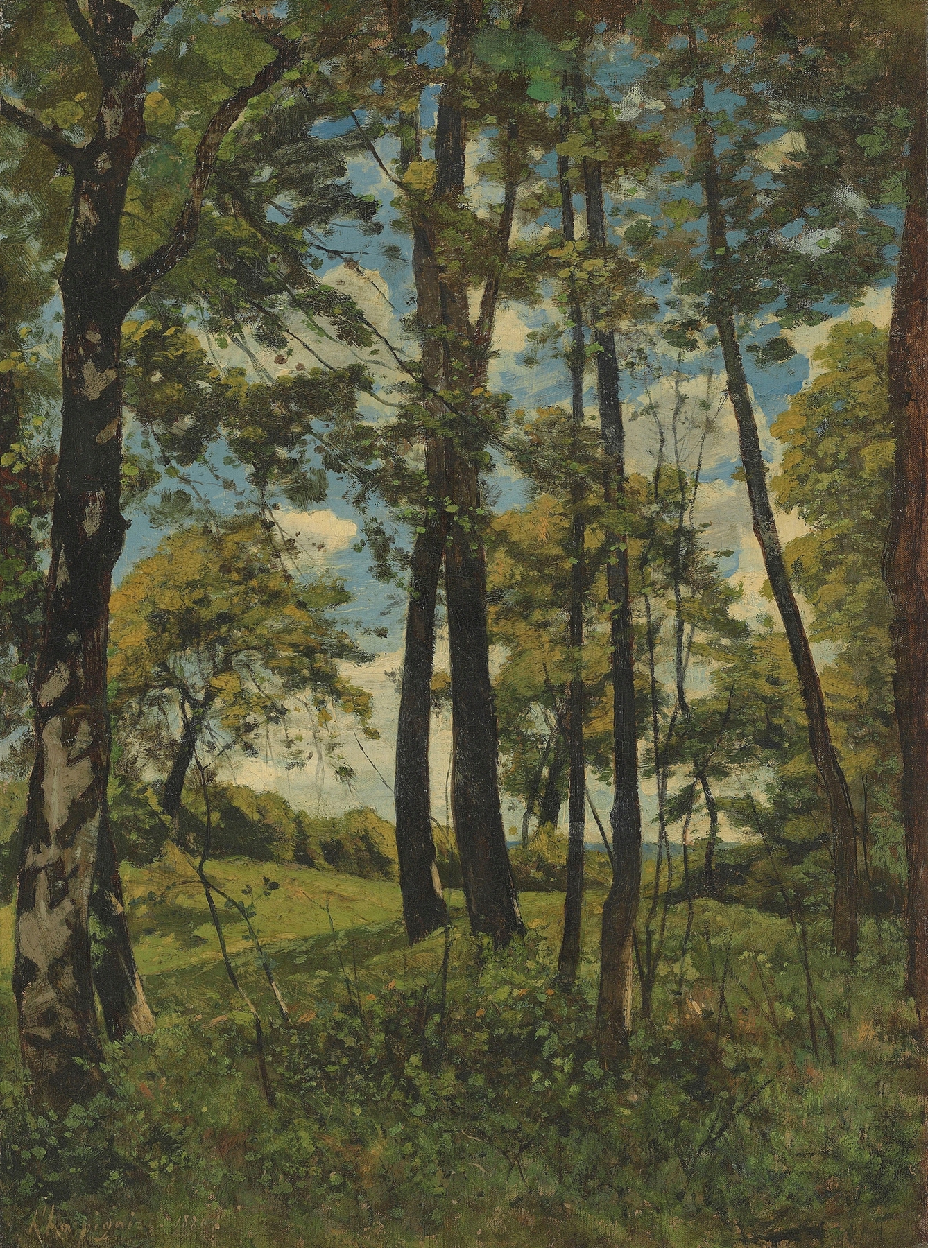 La Clairiêre by Henri-Joseph Harpignies, impressionism, landscape painting