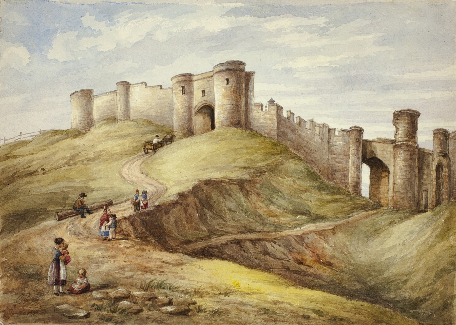 Scarborough Castle, by Elizabeth Murray, public domain