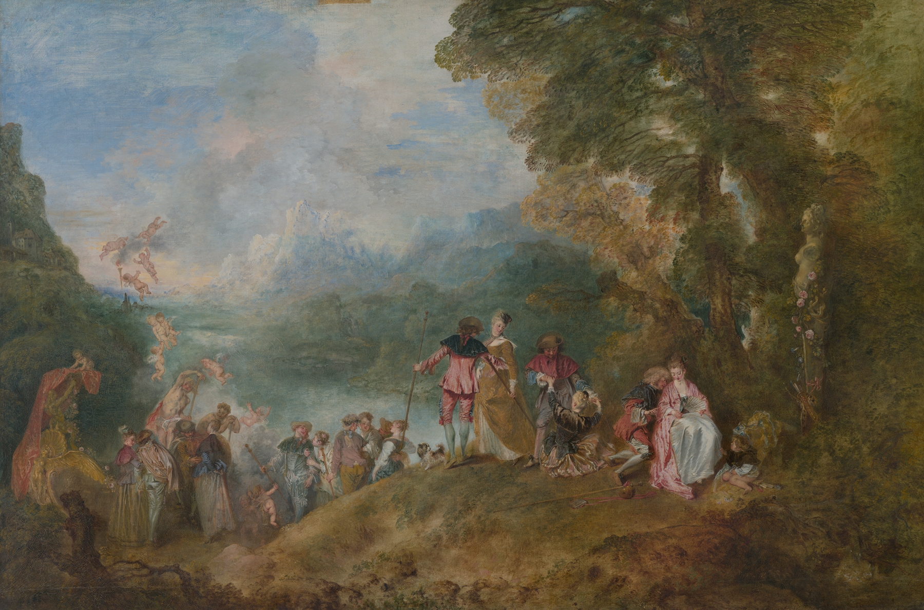 L’Embarquement pour Cythere, by Jean-Antoine Watteau, public domain