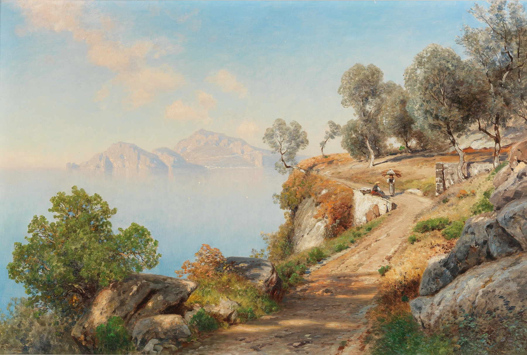 View of Capri, by Ascan Lutteroth, public domain