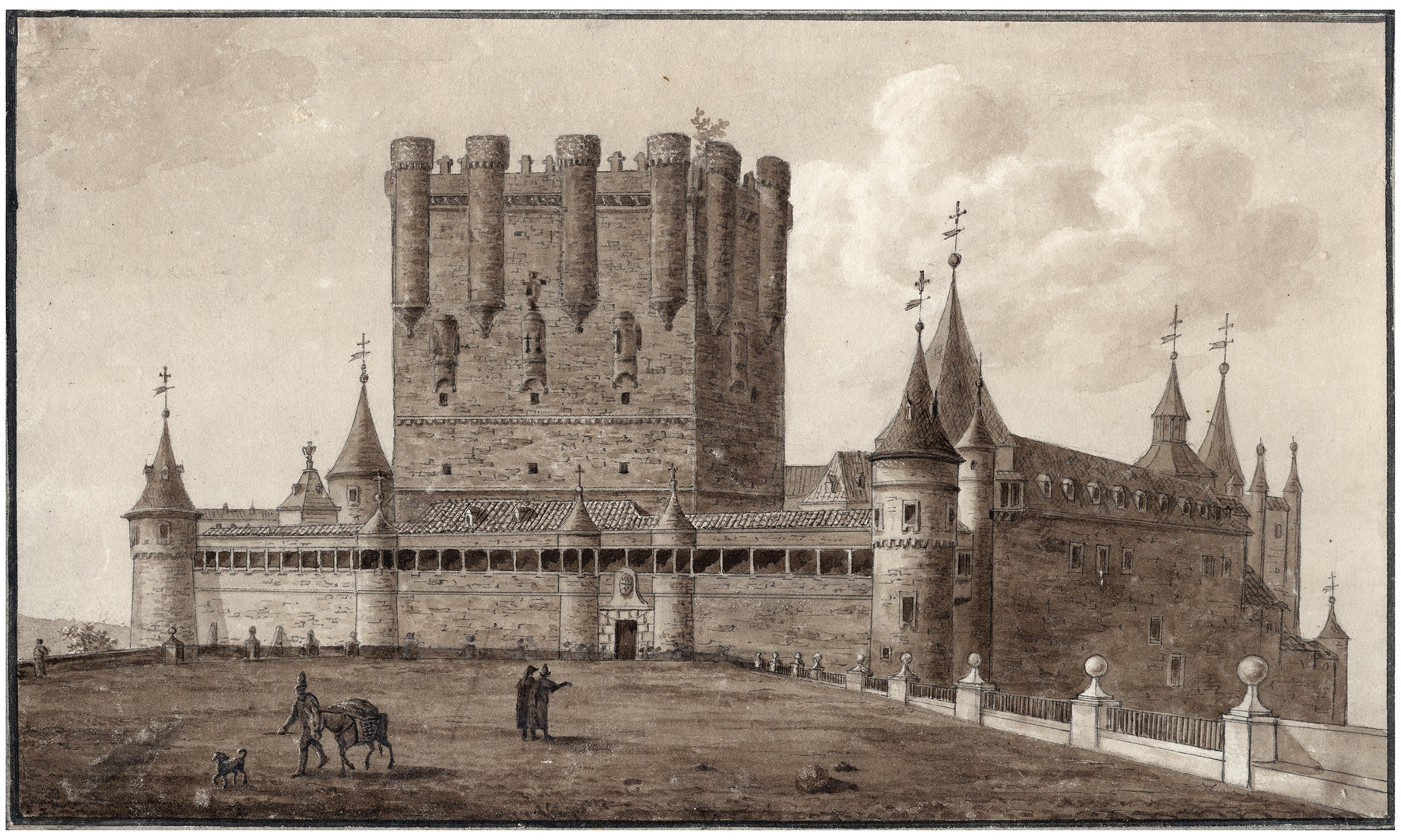 Oil on canvas by Otto Howen depicting the Alcázar in Segovia