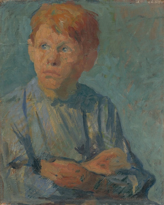 Ginger boy, by Elemír Halász-Hradil, public domain