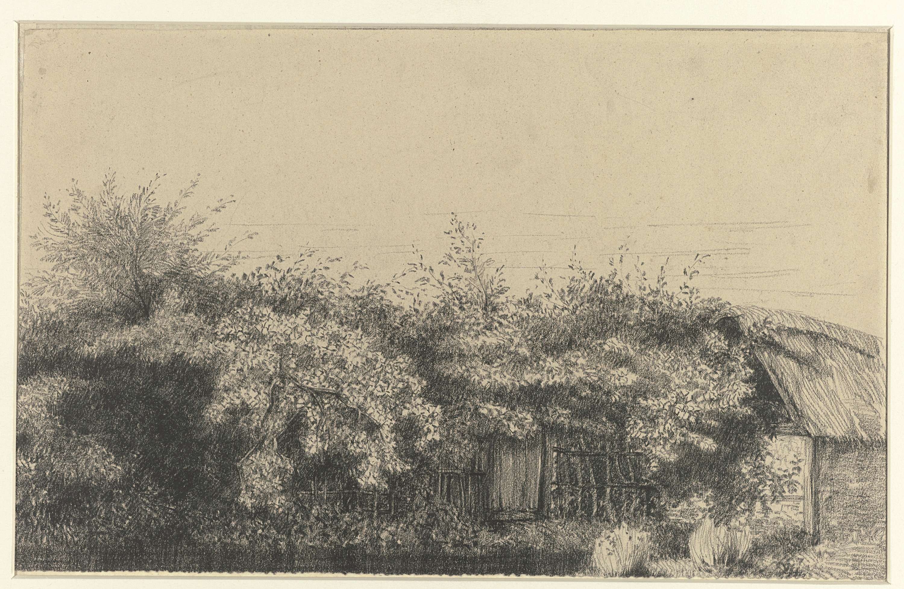 Begroeide boerderij, Normandië, by Charles-François Daubigny, public domain
