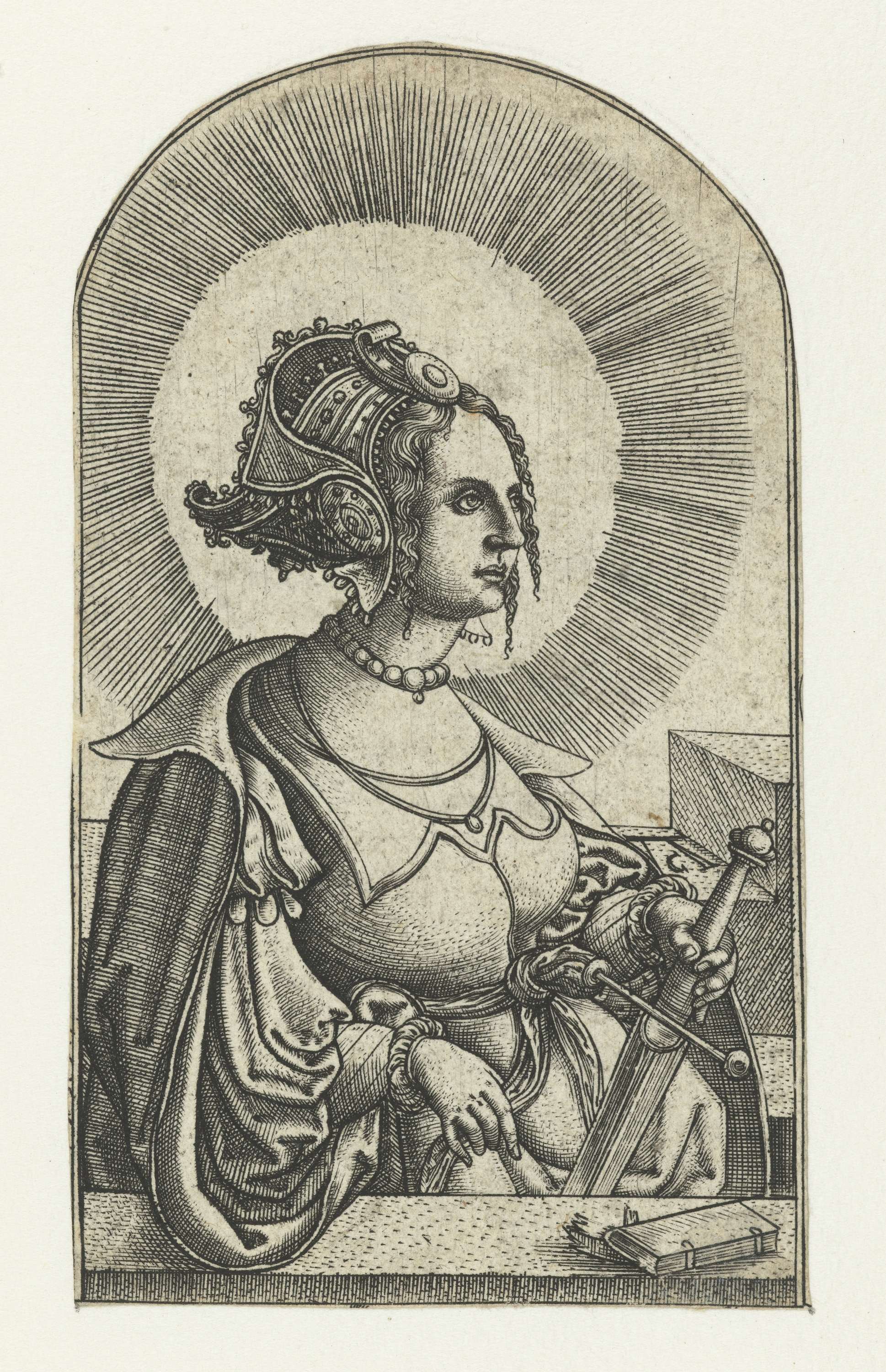 Heilige Catharina, by Monogrammist AC (16e eeuw), public domain