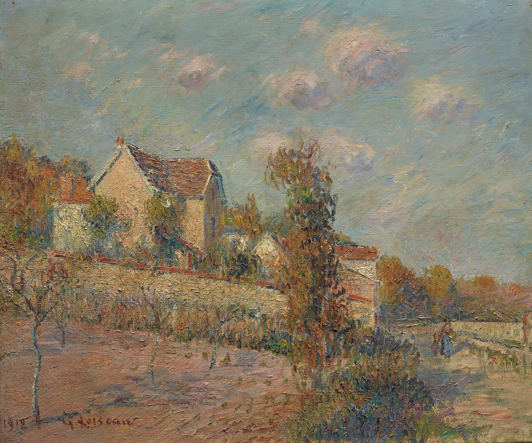 Le Village, by Gustave Loiseau, public domain