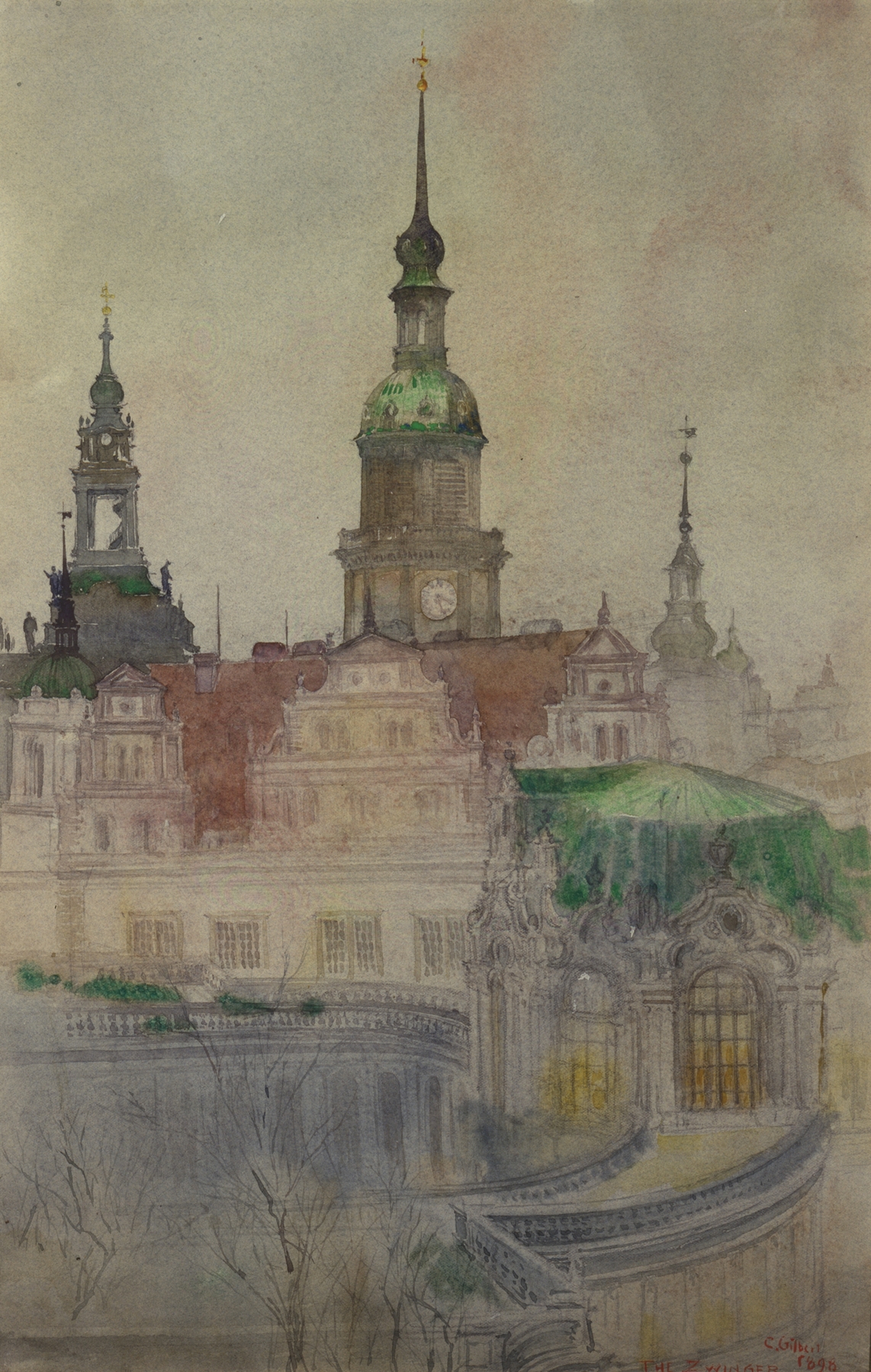 The Zwinger Towers, Dresden, by Cass Gilbert, public domain