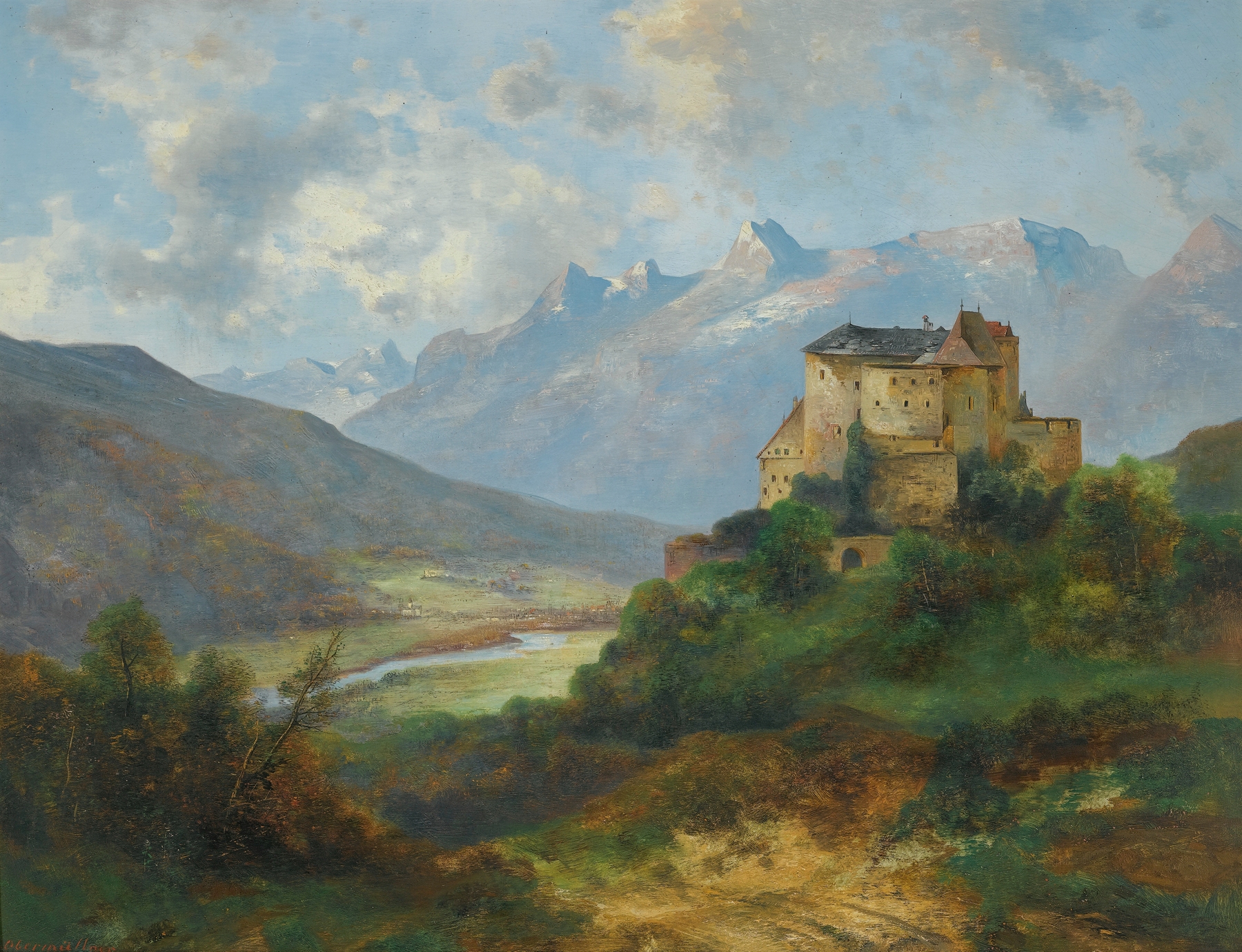 Schloss Vaduz, by Adolf Obermüllner, public domain
