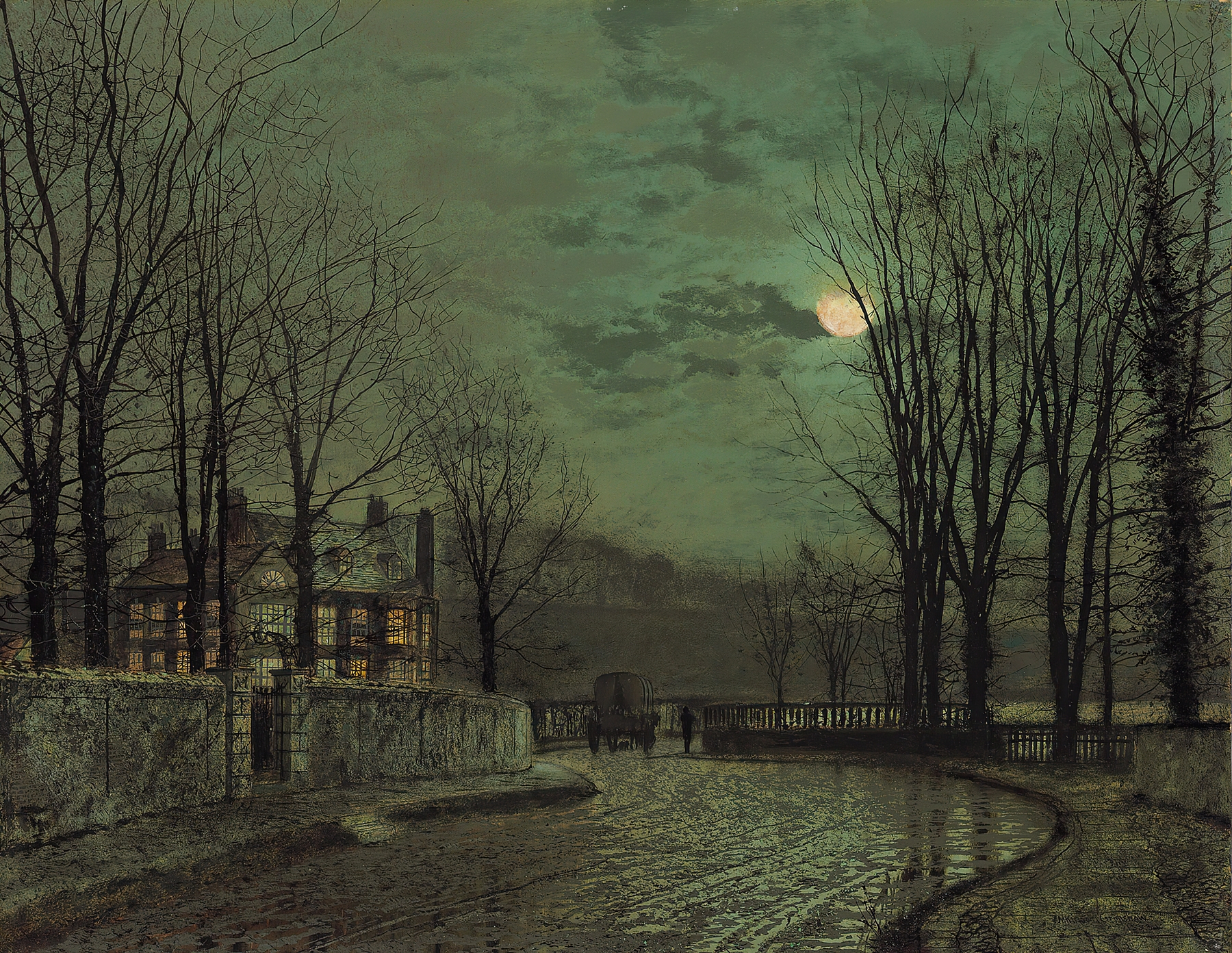 November Moonlight, by John Atkinson Grimshaw, public domain