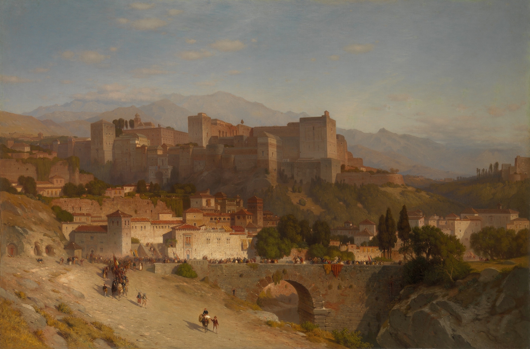 The Hill of the Alhambra, Granada, by Samuel Colman, public domain