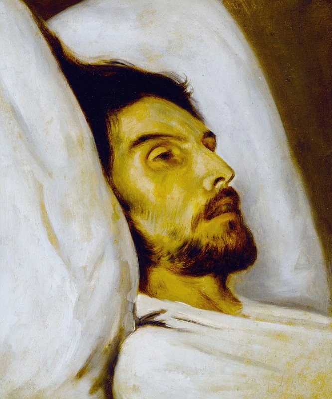 A poignant depiction of a man on his deathbed by Paul Delaroche.