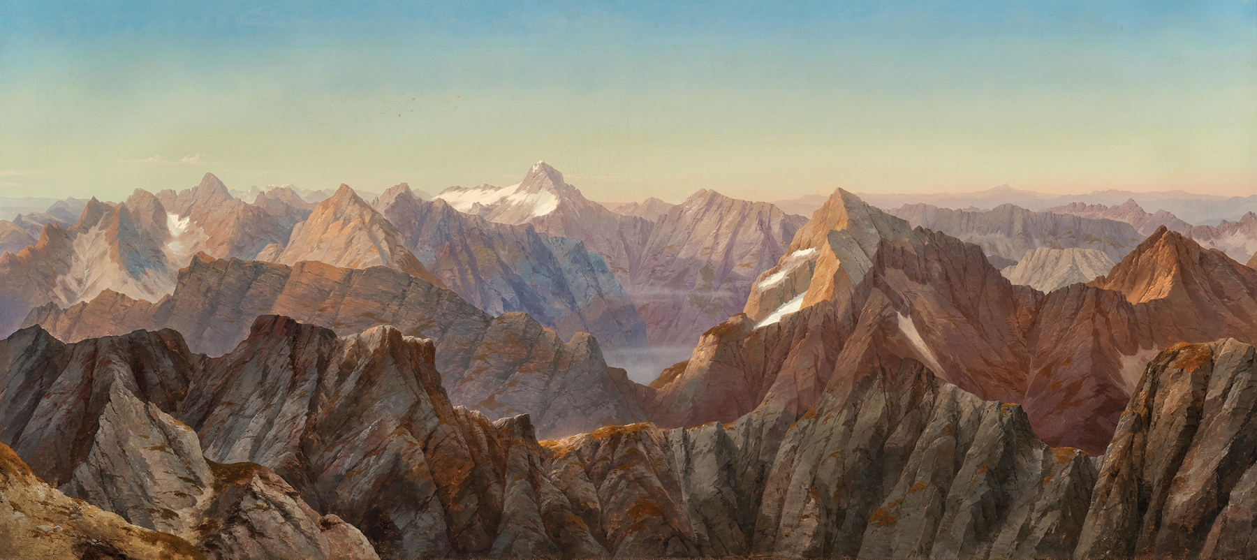 Landscape of the Julian Alps by Markus Pernhart, oil painting