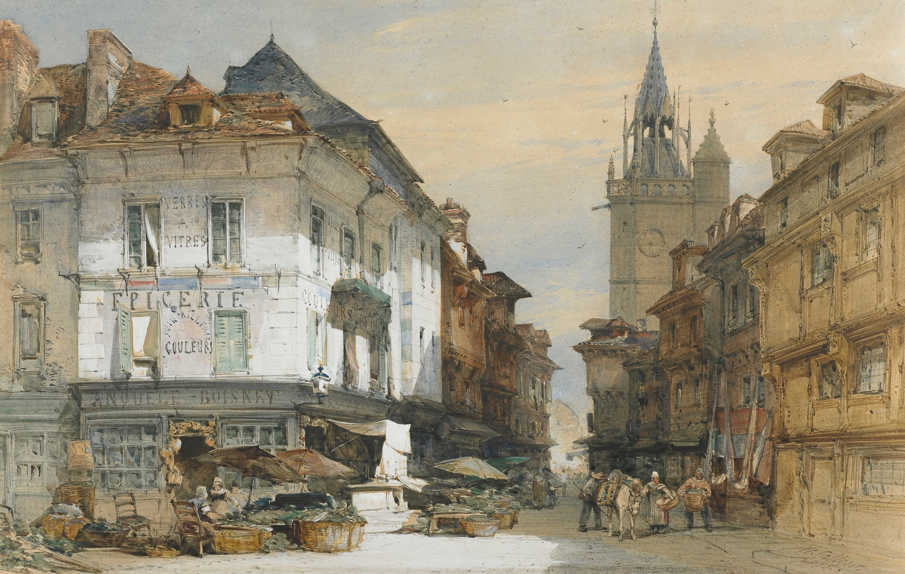 Evereux, France, by William Callow, public domain