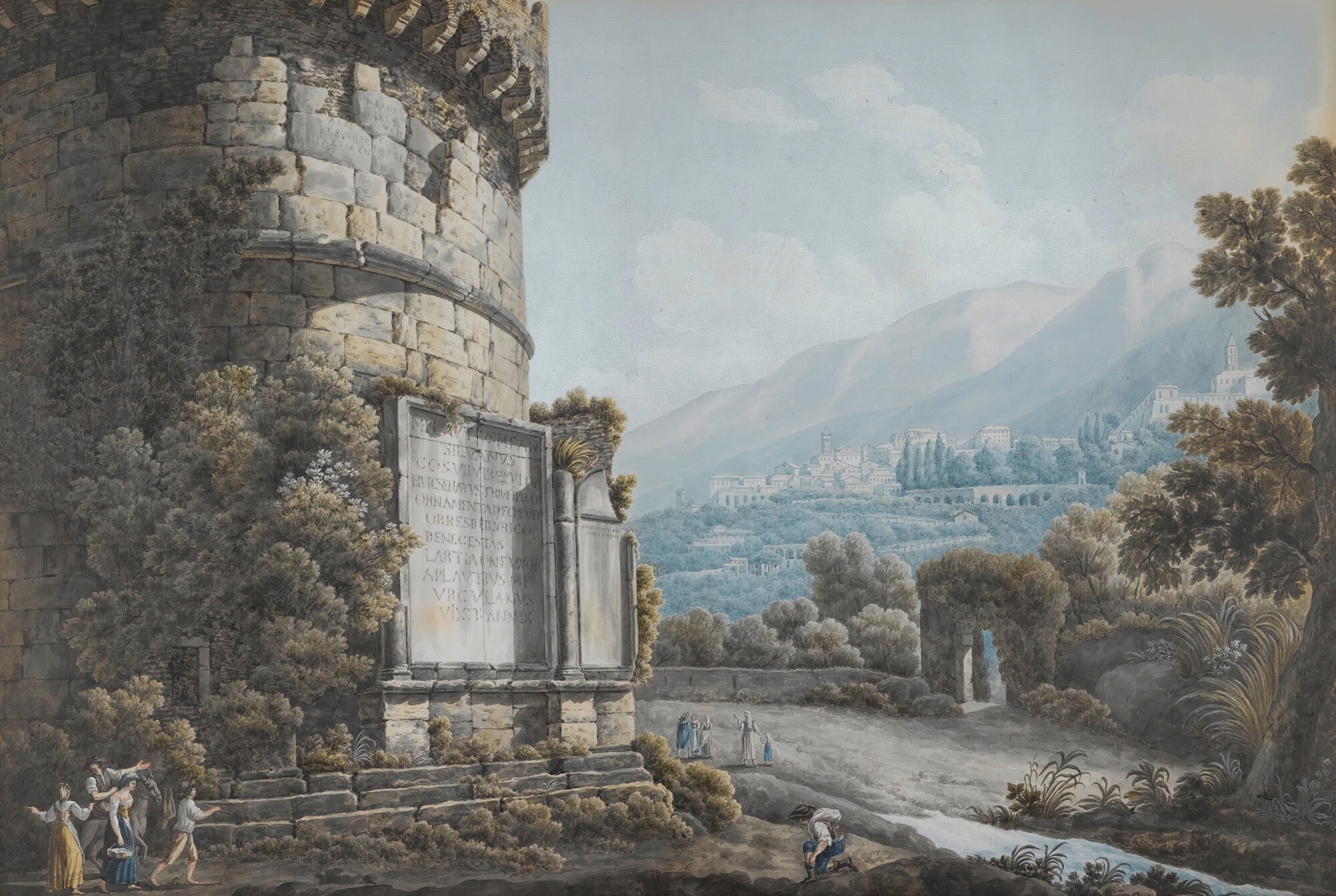 The Tomb Of Plautius Lucanus Near The Ponte Lucano by Abraham-Louis-Rodolphe Ducros, medium unknown