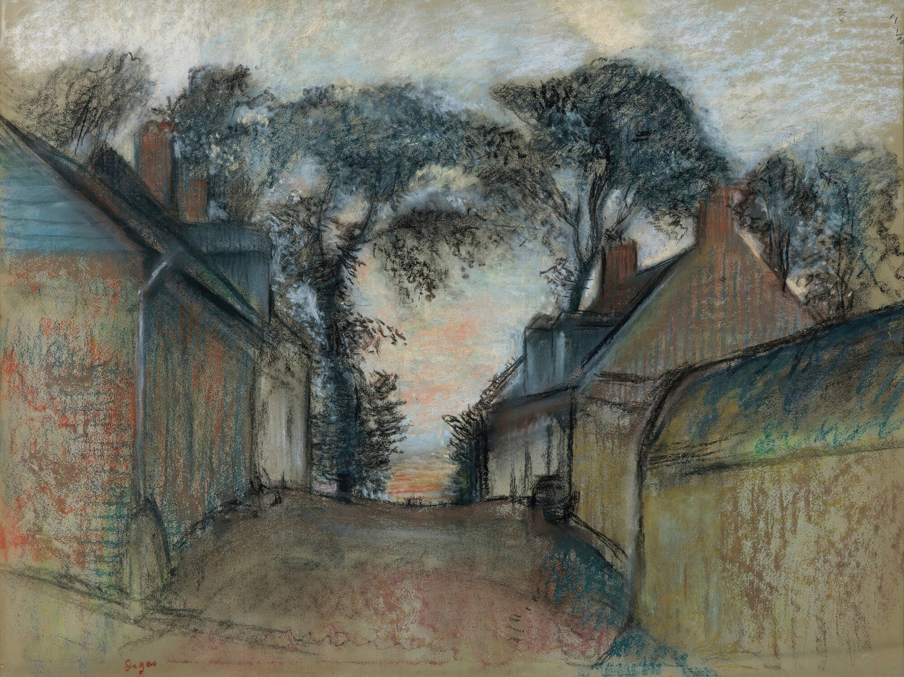 La Rue Quesnoy À Saint-Valéry-Sur-Somme, by Edgar Degas, public domain