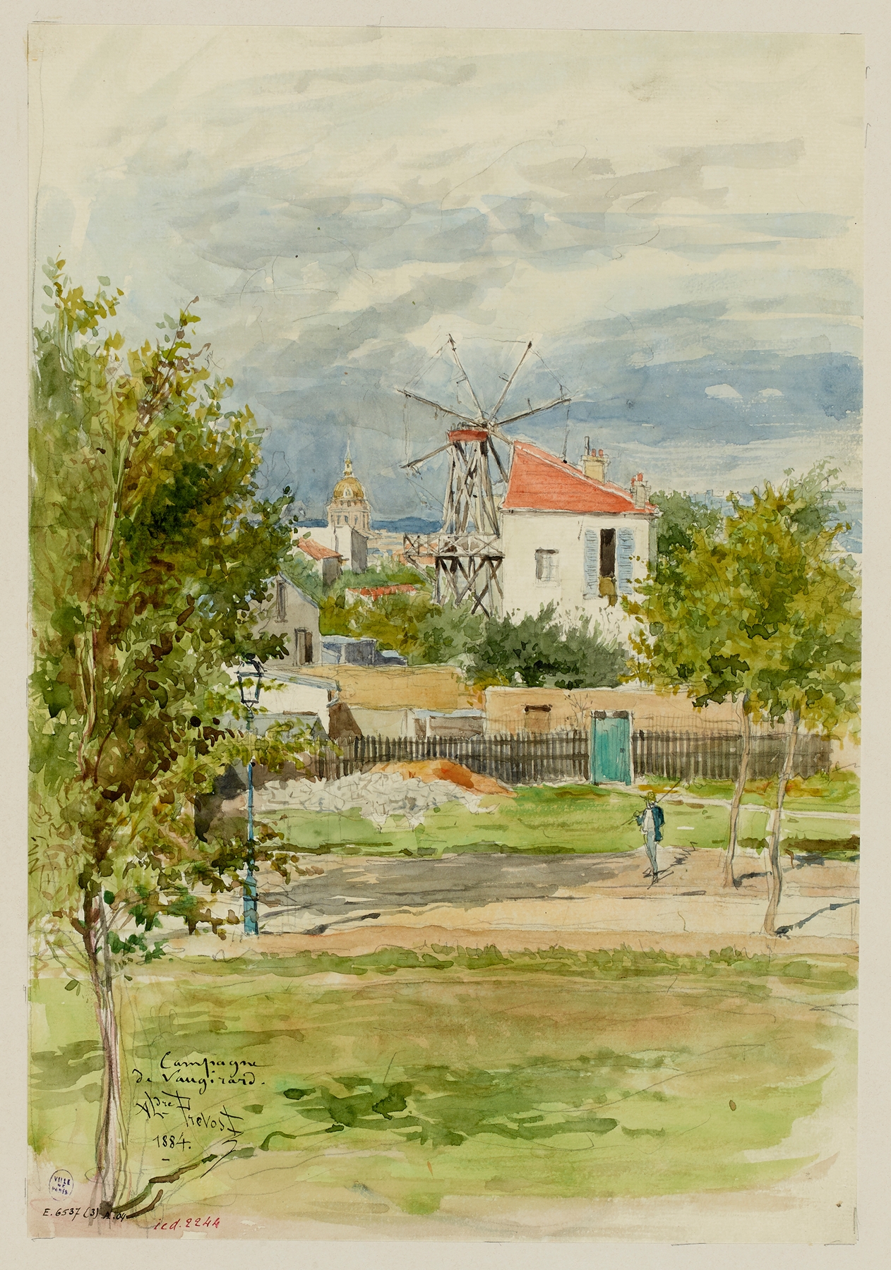 Landscape with lavender and gold hues by Alexandre Prévost, medium unknown