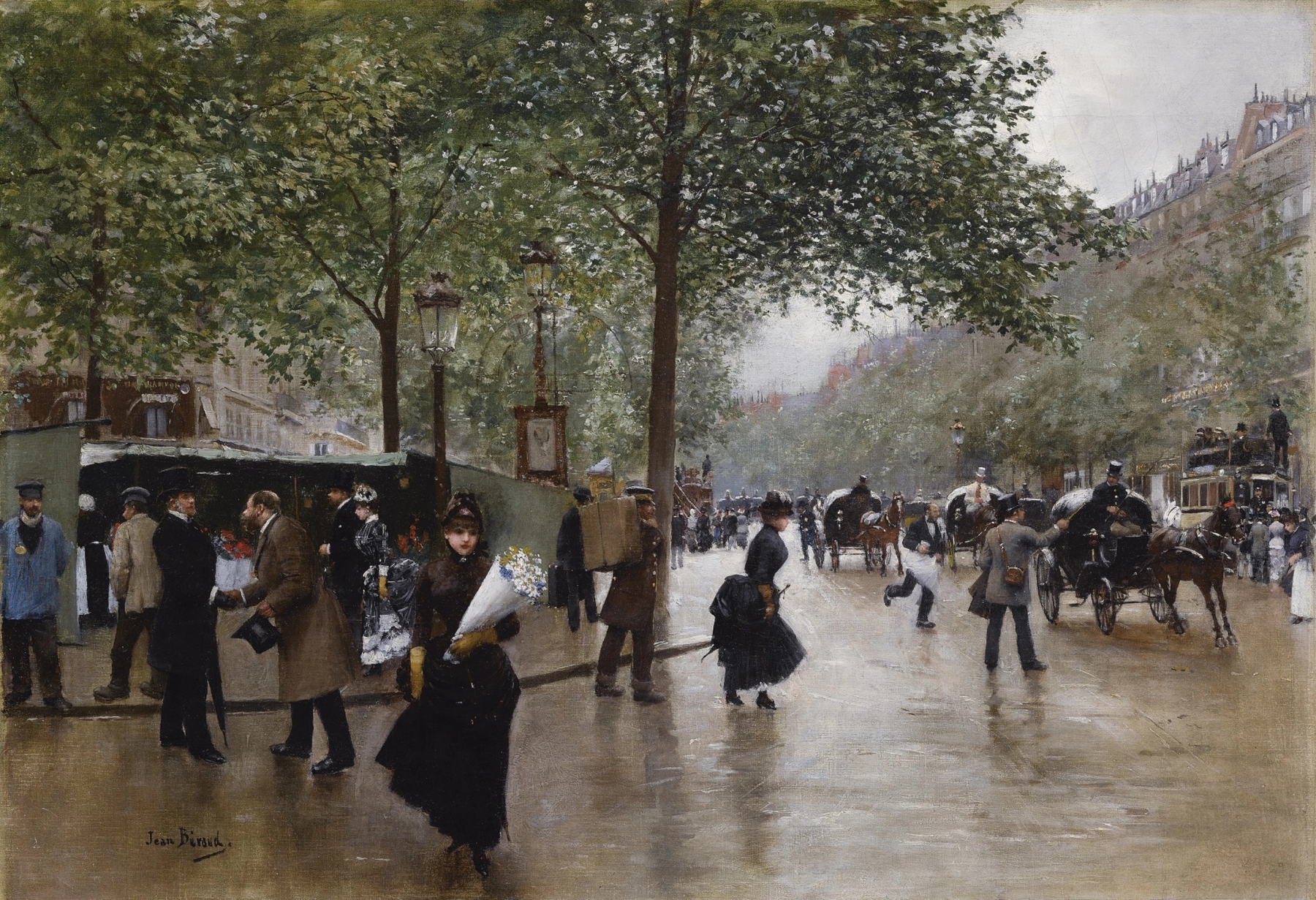 Sur les grands boulevards, by Jean Béraud, public domain