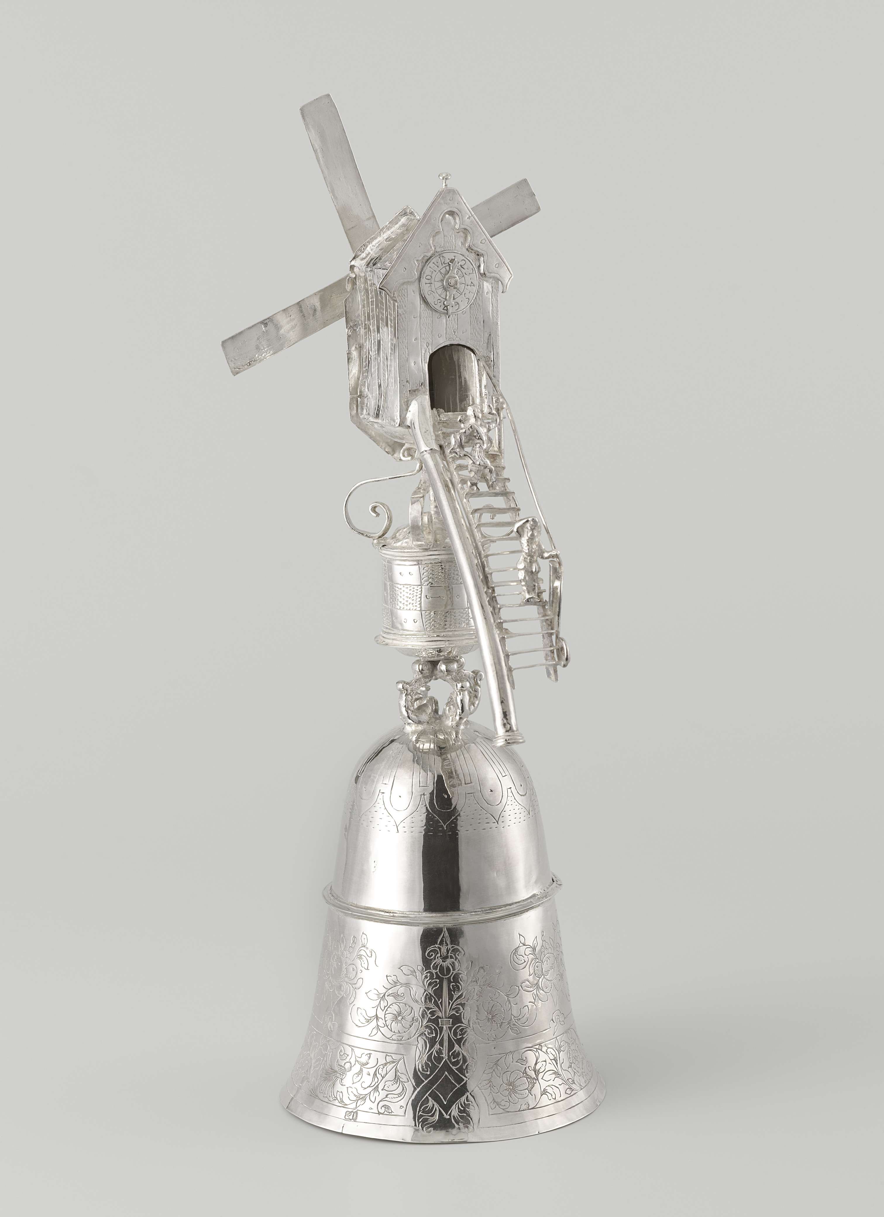 Windmill cup made of metal by an unknown artist