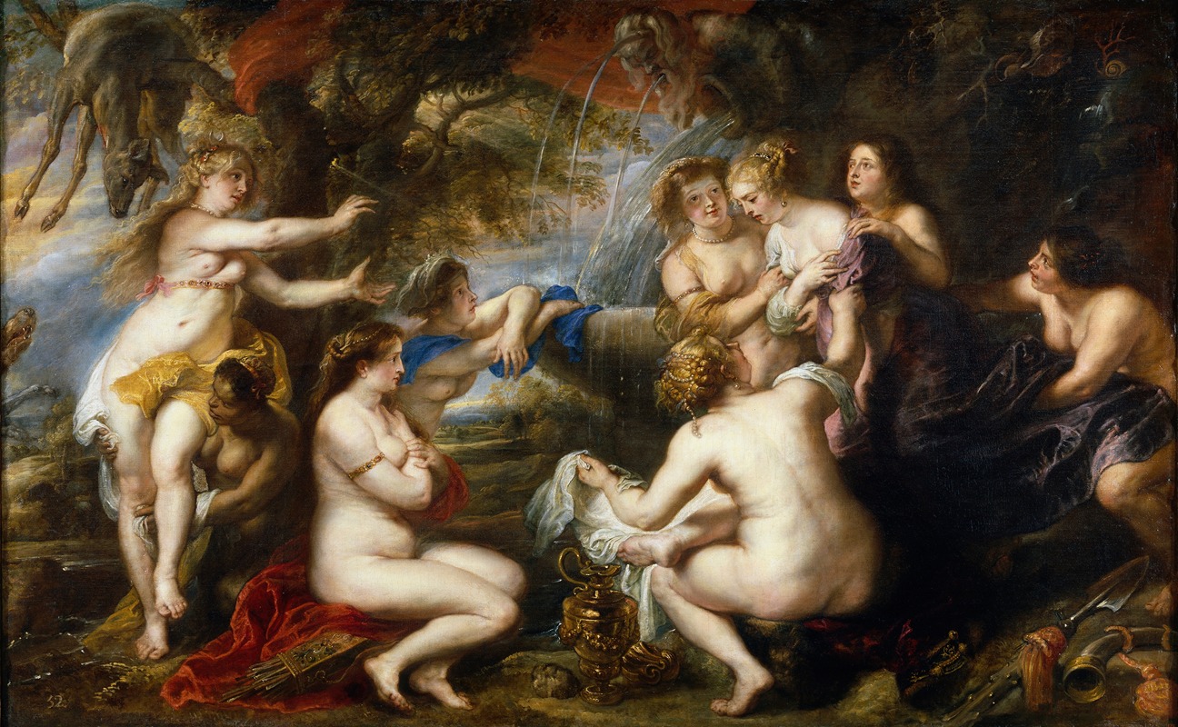 Diana and Callisto by Peter Paul Rubens depicts a mythological scene with rich colors and dynamic figures.