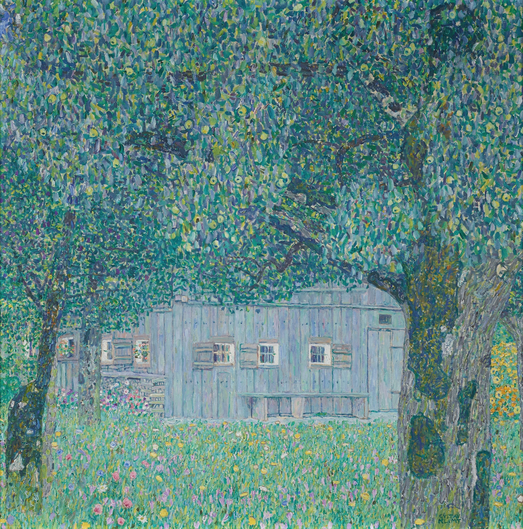 Bauernhaus in Buchberg (Oberösterreichisches Bauernhaus), by Gustav Klimt, public domain