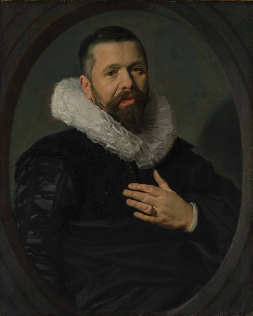 Frans Hals' 'Portrait of a Bearded Man with a Ruff' showcases a distinguished figure in traditional attire.