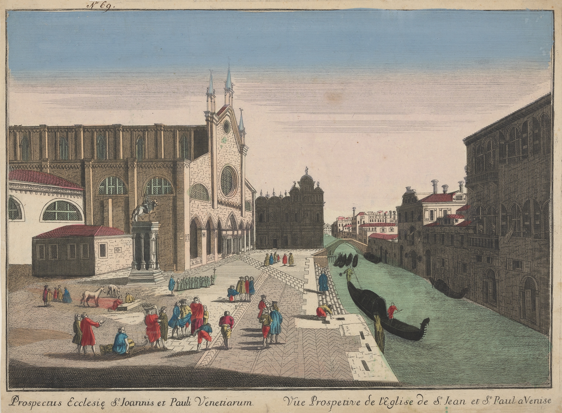 Perspective View of the Church of St John and St Paul, in Venice, by Unknown Artist, public domain